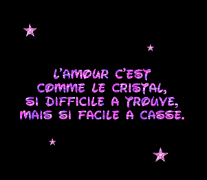 moi mon cristal jlé trouvé mé jlé dja cassé